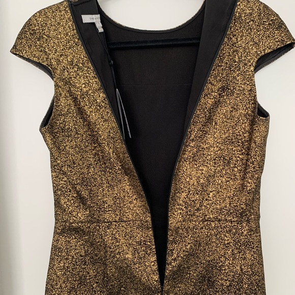 DVF Hadlie Two Gold/Black Mini Dress - Picture 5 of 8